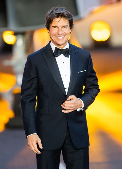 Tom Cruise attends "Top Gun: Maverick" Royal Film Performance at Leicester Square on May 19, 2022 in London, England. 