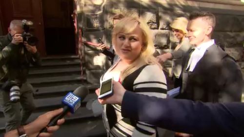 Rebel Wilson fronted Melbourne's Court of Appeal this morning. (9NEWS)