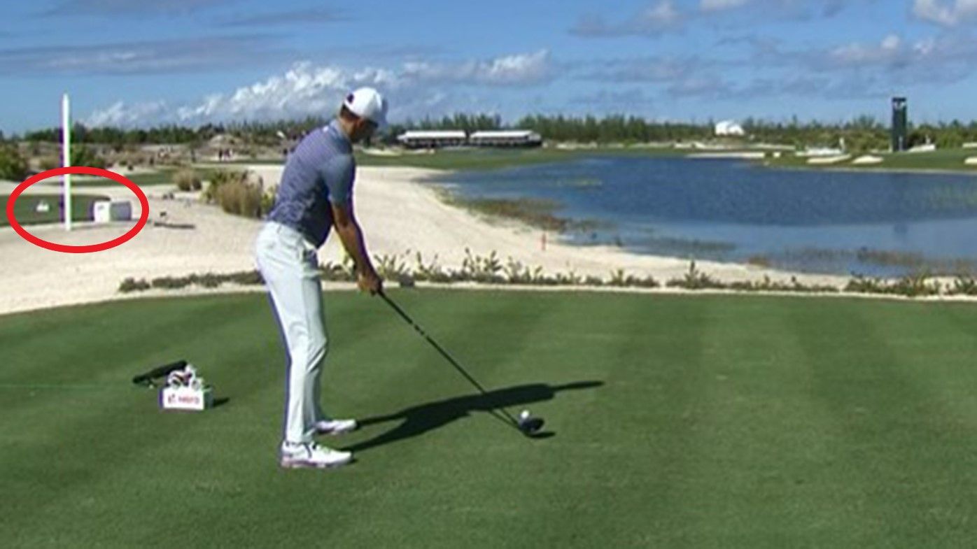 Jordan Spieth plays from the wrong tee at the Hero World Challenge.