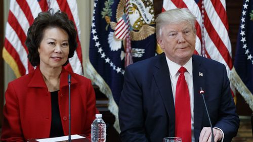 Transportation Secretary Elaine Chao has resigned in protest of Donald Trump's actions.