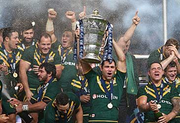 By what margin did the Kangaroos defeat the Kiwis in the 2013 World Cup final?
