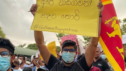 People have taken to the streets of Colombo in Sri Lanka to demand the President resign as the country endures its worst economic crisis. 