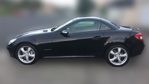 The car caught on CCTV was a Mercedes-Benz SLK coupe. (Victoria Police)