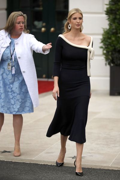 Ivanka Trump at a state arrival ceremony hosted by President Donald Trump welcoming French President Emmanuel Macron to the White House in April, 2018&nbsp;