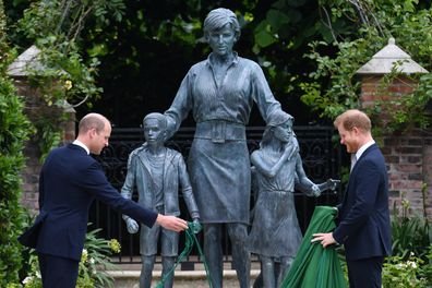 The brothers unveiled the statue earlier this year.