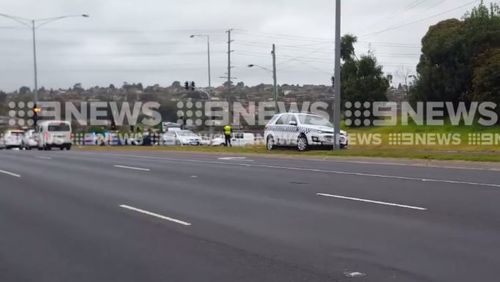 The stolen Suzuki Swift has been written off after the pursuit. (9NEWS)