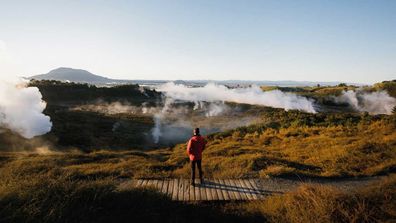 Craters of the Moon in Taupo, New Zealand