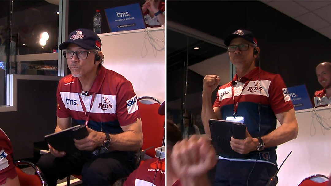 'Kiss Cam' unmasks X-rated passion of mic'd up Queensland Reds coach Les Kiss
