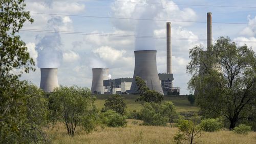 The Bayswater Power Station, a coal-powered thermal power station near Muswellbrook in the Hunter Valley, Australia, Tuesday, Nov. 2, 2021. Australias Prime Minister Scott Morrison has launched a billion Australian dollar ($738 million) investment fund to fast track emerging low emissions technologies including carbon capture and storage, Wednesday, Nov. 10, 2021. (AP Photo/Mark Baker)