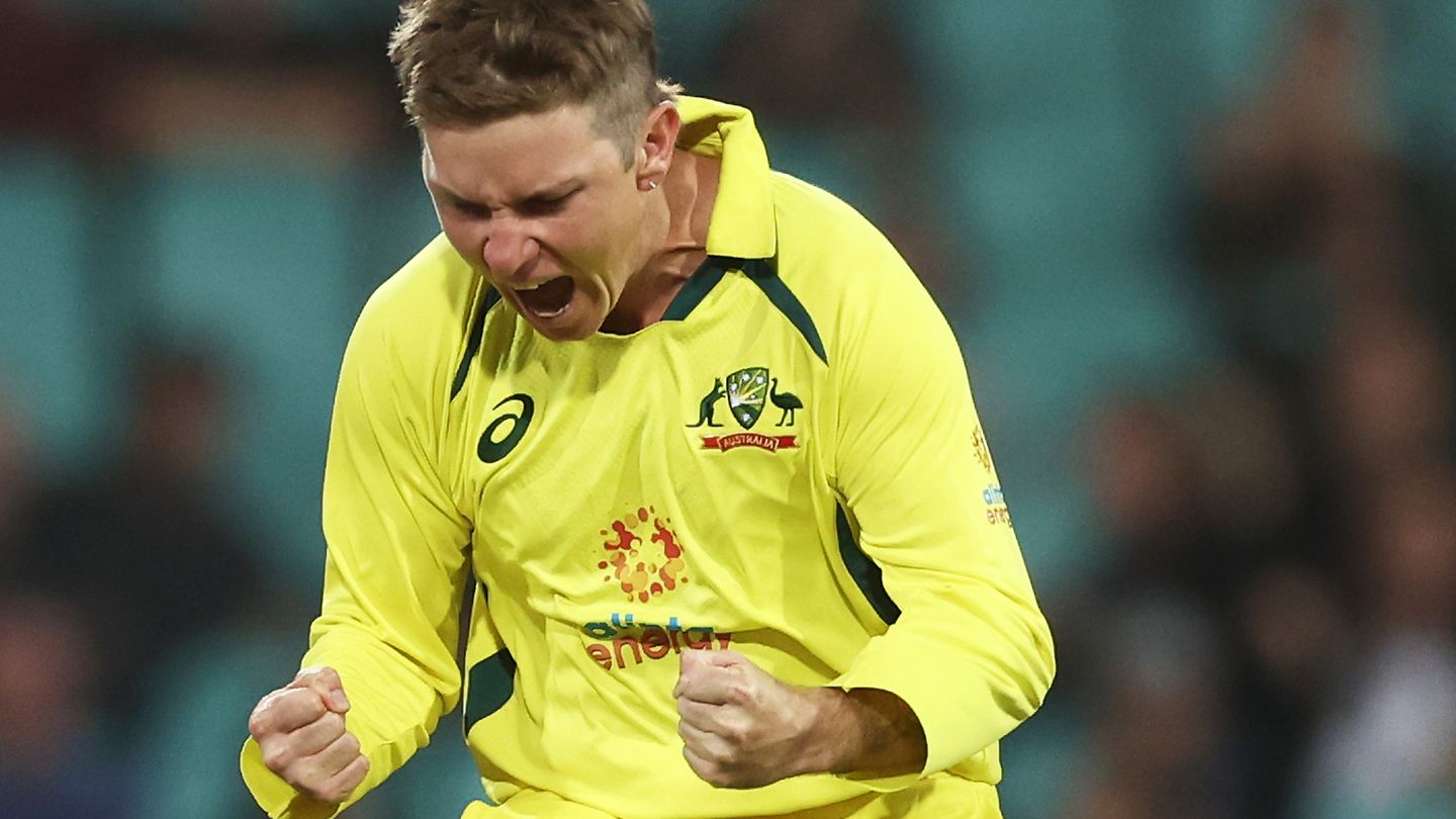 SYDNEY, AUSTRALIA - NOVEMBER 19:  Adam Zampa of Australia celebrates taking the wicket of Sam Billings of England during Game 2 of the One Day International series between Australia and England at Sydney Cricket Ground on November 19, 2022 in Sydney, Australia. (Photo by Matt King - CA/Cricket Australia via Getty Images)