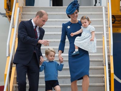 Prince William, Kate Middleton, Prince George and Princess Charlotte during the royal tour of Canada in 2016.