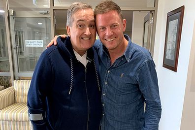 Ben Fordham poses with former 2GB presenter Glenn Wheeler.