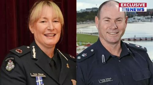 Assistant Commissioner Tess Walsh, left, and Superintendent Craig Gillard, right. (File)