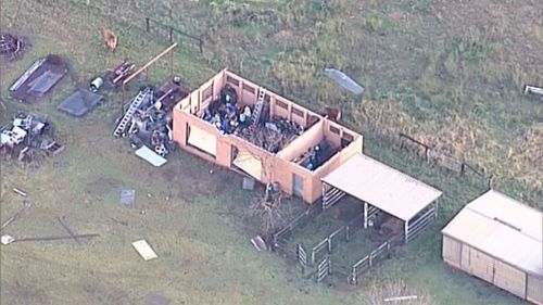 A damaged home in Fernvale. (9NEWS)