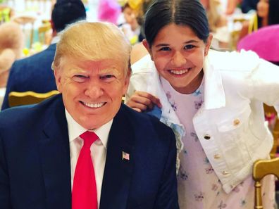 Kai Trump with her grandfather former President Donald Trump.
