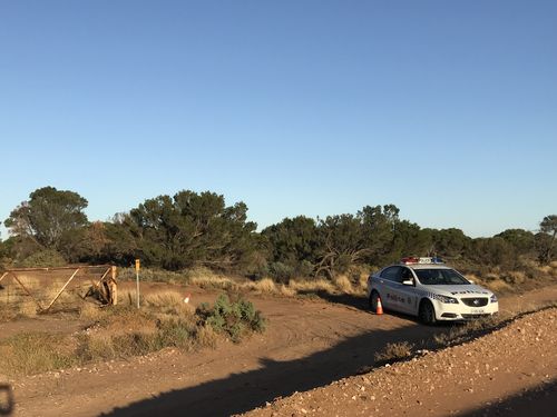 Police officers at Telowie Beach, more than 200km north of Adelaide. Picture: Southern Cross Austereo