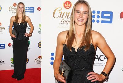 Cross code star Ellyse Perry's smile lit up the red carpet.