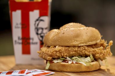 KFC Fiery Zinger Burger