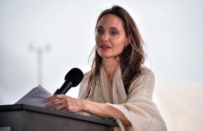 Angelina Jolie speaks to audience
