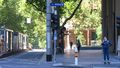 A quiet Collins Street in Melbourne.