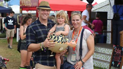 Mia Tindall joins her parents at a festival, August 2016