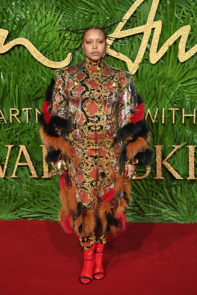 Erykah Badu in Gucci at the Fashion Awards, London.&nbsp;