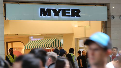 Australian retail giants such as Myer are currently facing a sales environment similar to the Global Financial Crisis, one industry representative has said. Picture: AAP.