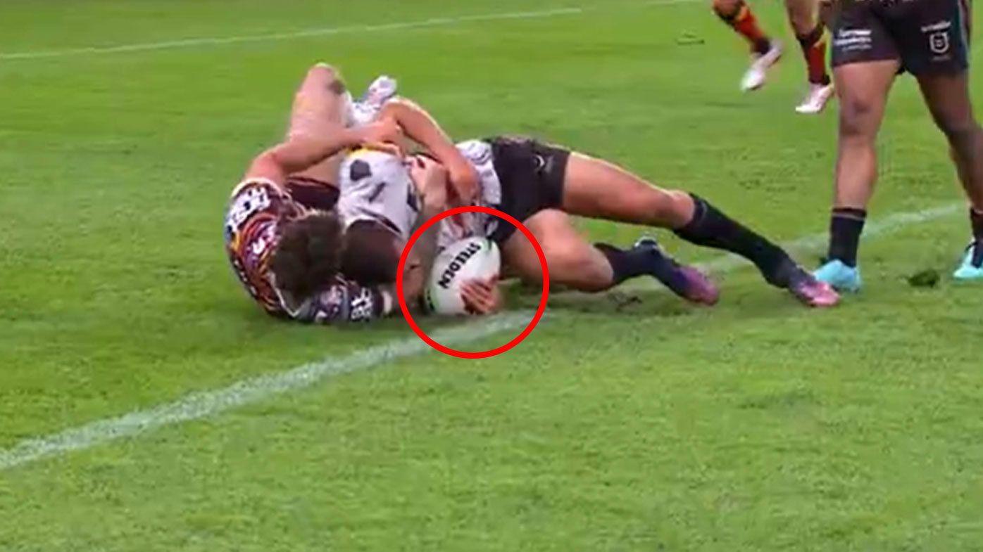 A host of legends were left baffled that this play was awarded a no try to Penrith&#x27;s Scott Sorensen