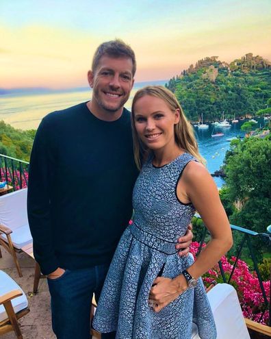 Caroline Wozniacki and husband David Lee.