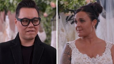 Gok is left speechless over the maid of honour's comments in Say Yes to the Dress: Lancashire Season 2 on 9Now