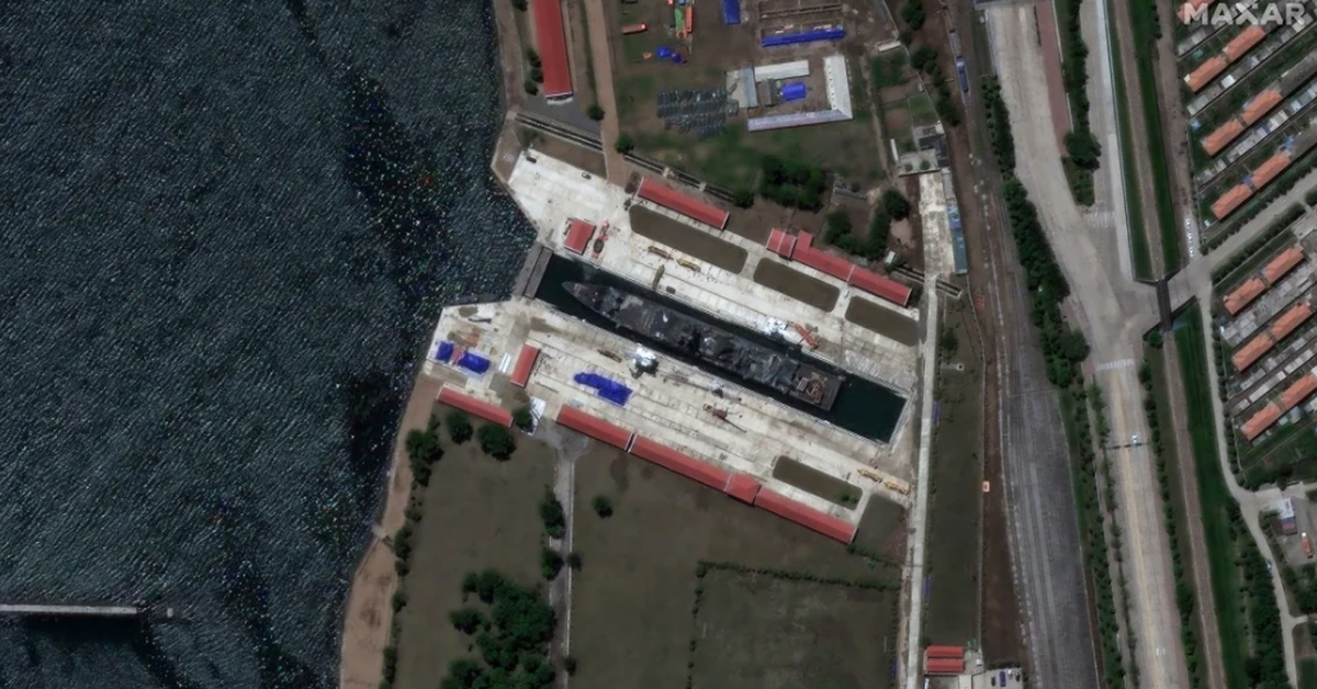 Satellite images show damaged North Korean warship moved to drydock near ...