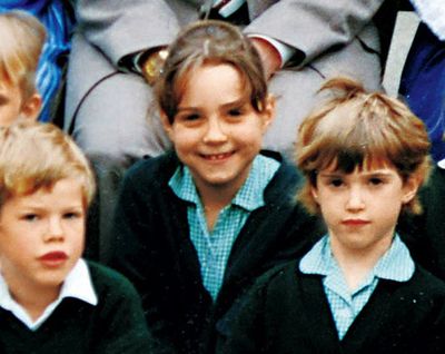 Here she is in 1988, as a super-cute student at St. Andrew's Prep School in Pangbourne.
