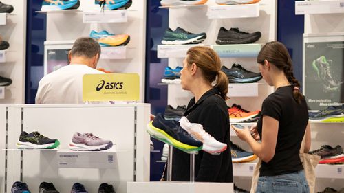 Shoe sales made an outsized contribution to a rise in retail figures.