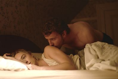 Saoirse Ronan, left, and Paul Mescal in a scene from "Foe." 