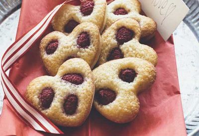 Recipe: <a href="/recipes/inut/9089949/macadamia-and-raspberry-heart-friands " target="_top">Macadamia and raspberry heart friands</a>