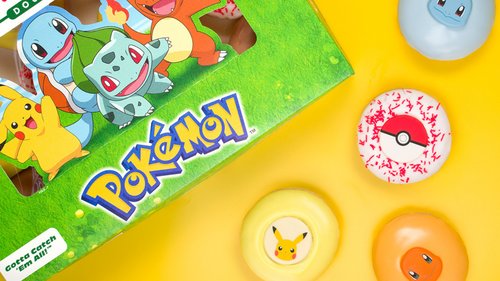 Pokemon themed doughnuts are coming to Krispy Kreme stores this week. 