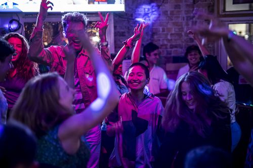 People at the Lord Gladstone Hotel in Sydney last time the dancefloors opened on December 11, 2020.