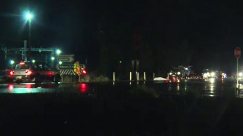 Police believe the man crashed his own car about 8pm. (9NEWS)