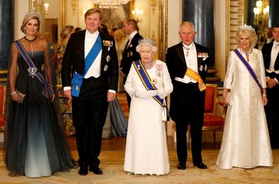 Queen Maxima of The Netherlands, King Willem-Alexander of The Netherlands, Queen Elizabeth funeral