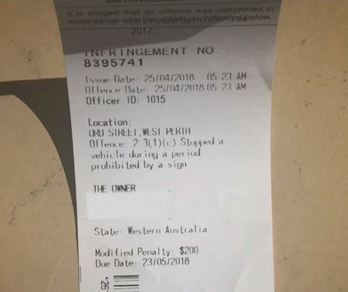Locals are furious after they were hit with parking fines while attending Anzac Day commemorations. (Supplied)