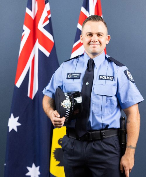 A police officer has died after being dragged under a car while attempting to arrest a man in Perth last week.Constable Anthony Woods, 28, died after the incident in Ascot in the city's east, WA Police announced.