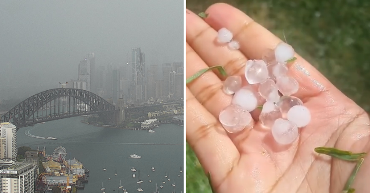 Sydney is hit by hail and thunderstorms hit the country