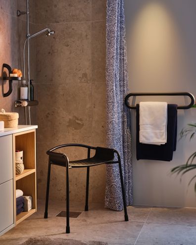 Ikea Basingen range, independent living products, shower chair, towel holder