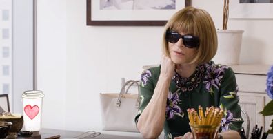 Anna Wintour removes her ever-present sunglasses during French