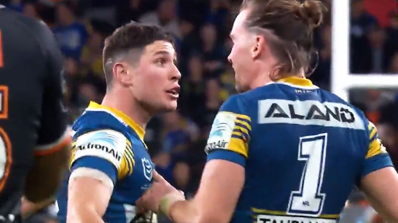 Mitchell Moses fumes at Clint Gutherson.