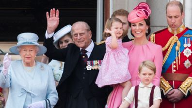 The Queen and Prince Philip at Trooping the Colour in 2017.