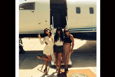 Team Selena travels in style. <br/><br/>From private helicopter to private plane, thus is a day in the life of a superstar and her entourage.