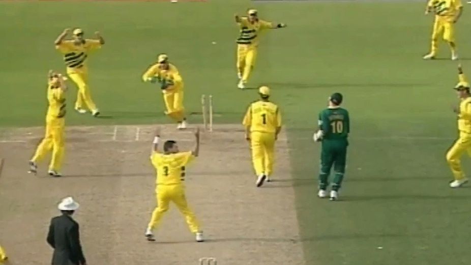 Allan Donald was run out as the 1999 World Cup semi-final was tied.