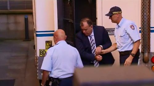 Glen McNamara enters court today. (9NEWS)