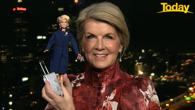 Julie Bishop has been immortalised as a Barbie doll. 